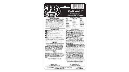 JB Weld  Adhesivo Epóxico Secado Rapido Fija 6Min Net  2 Tubos 28.4 g