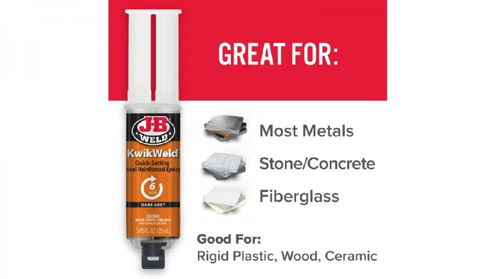 JB Weld  Jeringa Secado Rapido Epóxico Fija 6Min Net  25 mL