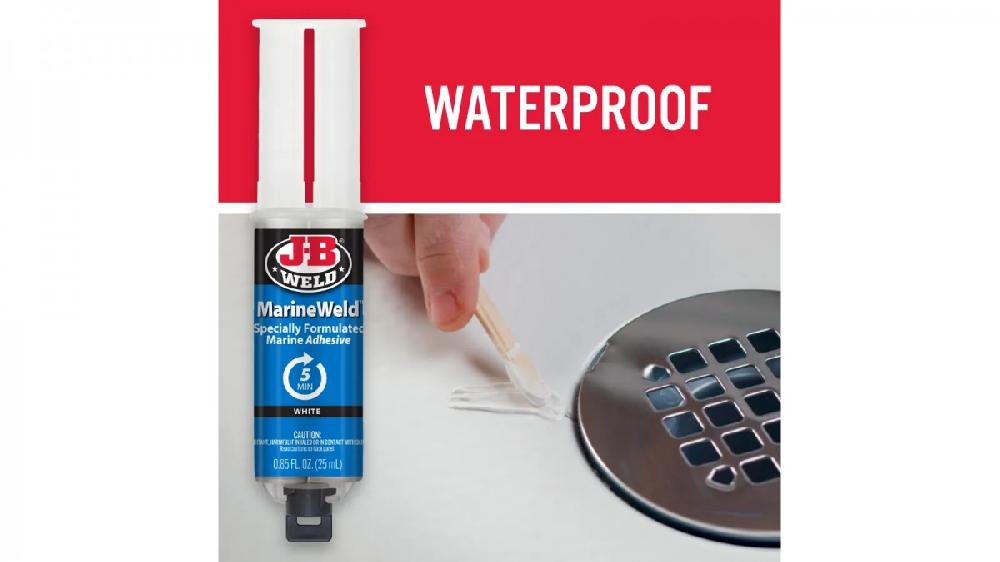 JB Weld  Jeringa Aprueba De Agua Fija 5Min Azul Net  25 mL