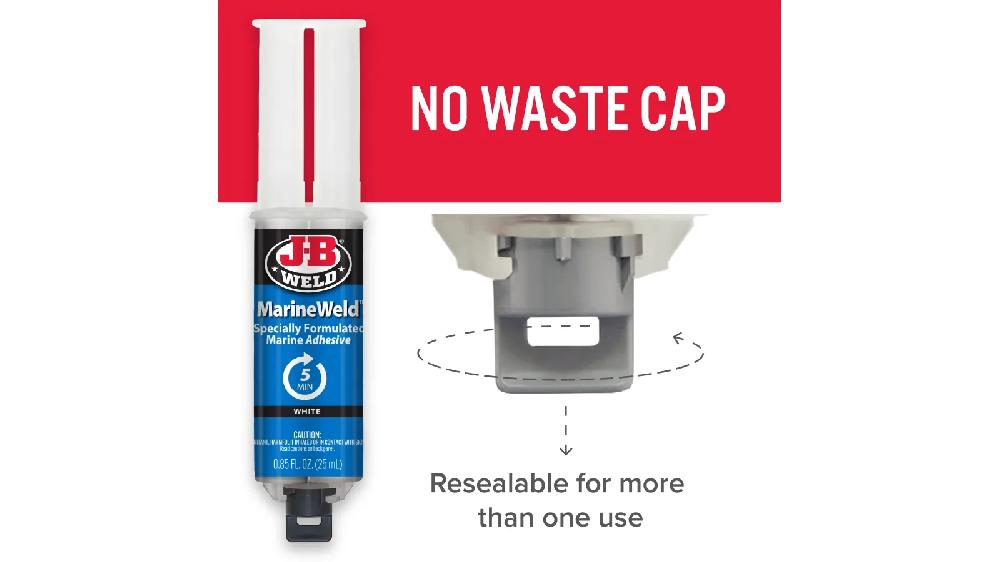 JB Weld  Jeringa Aprueba De Agua Fija 5Min Azul Net  25 mL