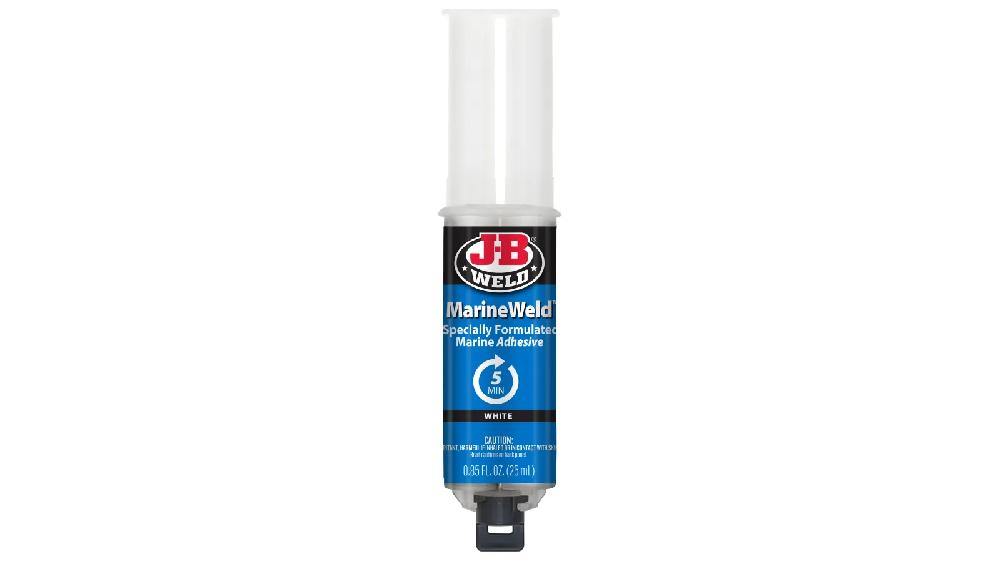 JB Weld  Jeringa Aprueba De Agua Fija 5Min Azul Net  25 mL