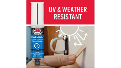 JB Weld  Jeringa Aprueba De Agua Fija 5Min Azul Net  25 mL