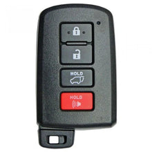 LLAVE CONTROL DE PRESENCIA  Toyota Rav4 2013-2018 / 4 BOTONES / 312/314Mhz /8A / HYQ14FBA, 1551A-14FBA, 89904-0R080, 89904-42070 / SIN LOGO