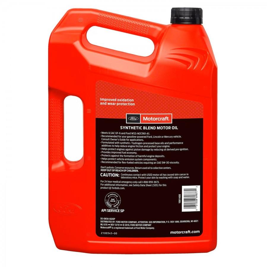 ACEITE MOTORCRAFT SAE 5W-30 SYNTHETIC BLEND XO5W305Q3SP NET 4.73L