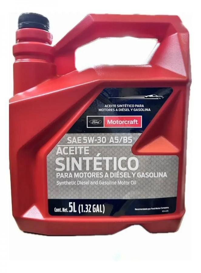 ACEITE MOTORCRAFT 5W-30 PARA DIESEL Y GASOLINA SINTETICO NET 5L