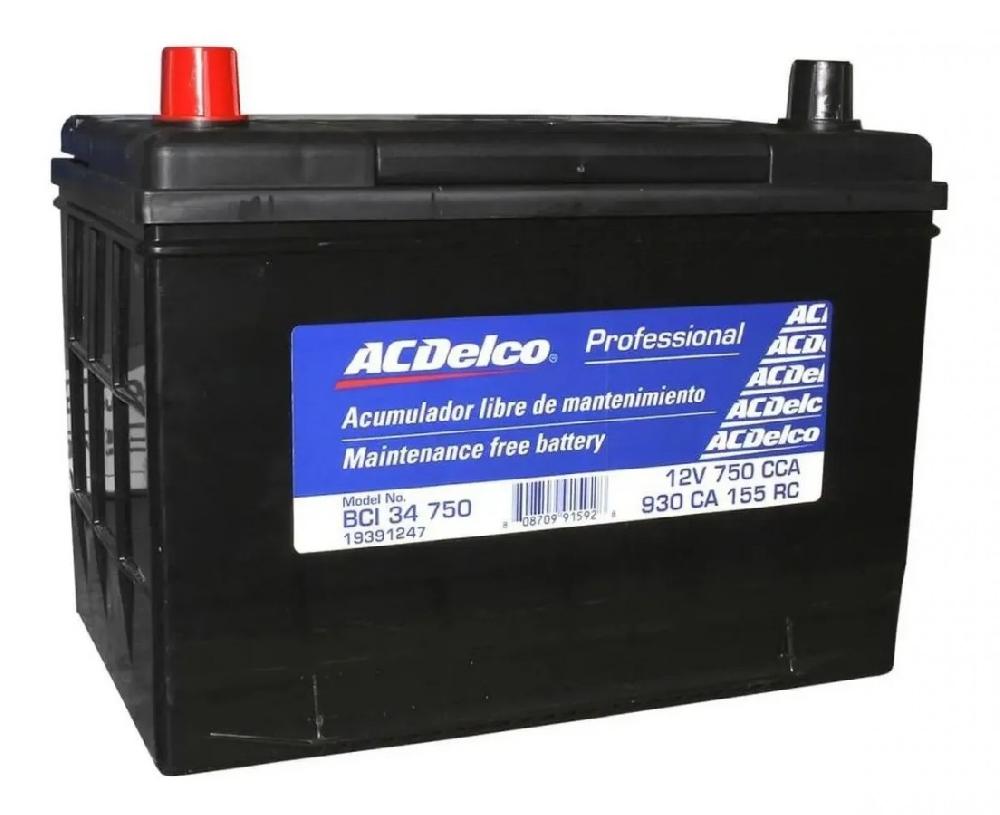ACUMULADOR ACDELCO 34 12V 750CCA 19391247