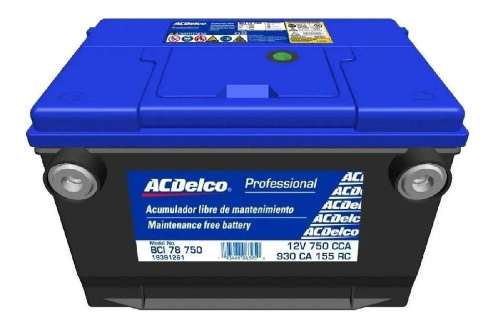 ACUMULADOR ACDELCO 78 12V 750CCA 19391263