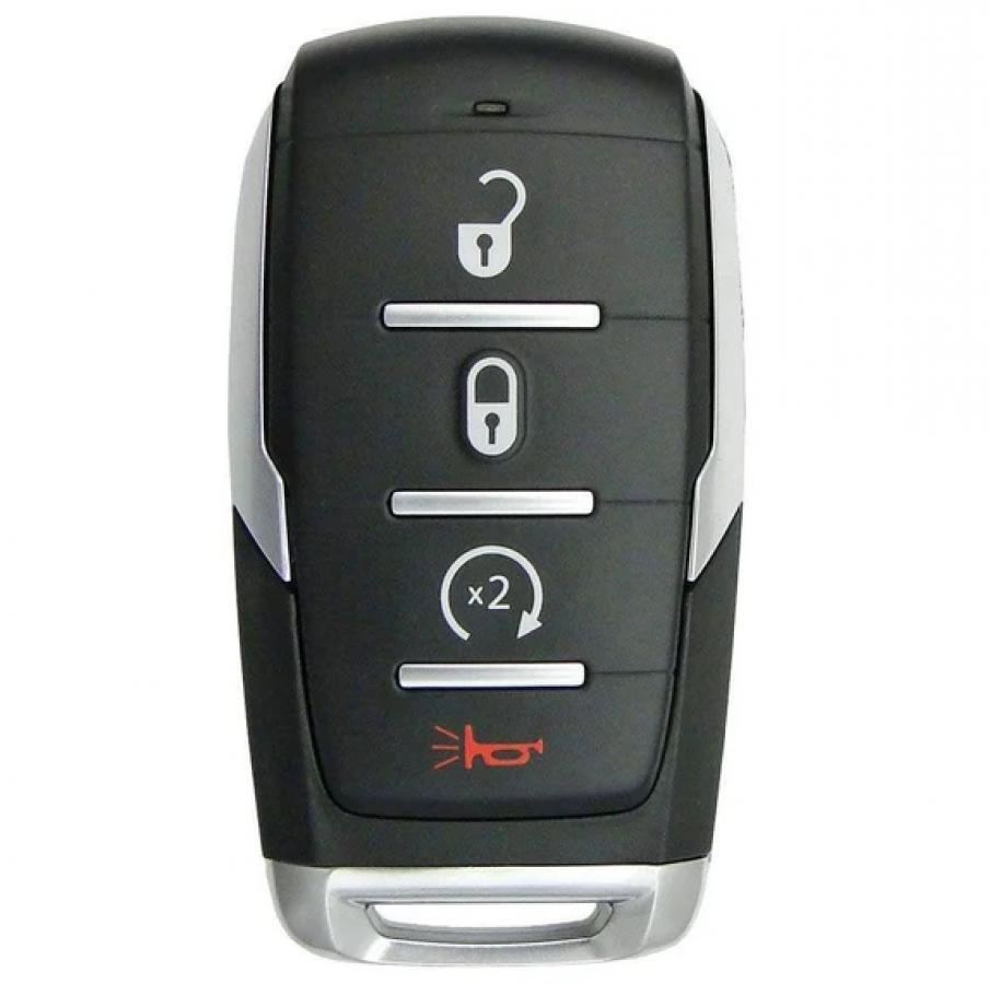 LLAVE CONTROL PRESENCIA DODGE RAM 2019 - 2020 / OHT-4882056 / 4-BOTONES / 433Mhz /  4A Chip / 68291689AD TABLILLA ORIGINAL