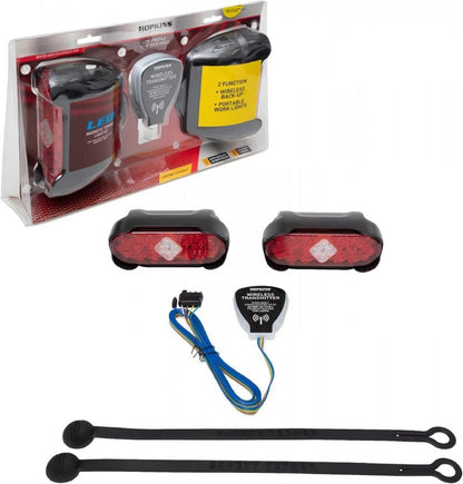 Luz de remolque LED inalámbrica Hopkins C6305 Mag con luz de reversa, operación inalámbrica hasta 65 pies, kit de 2 luces LED inalámbricas