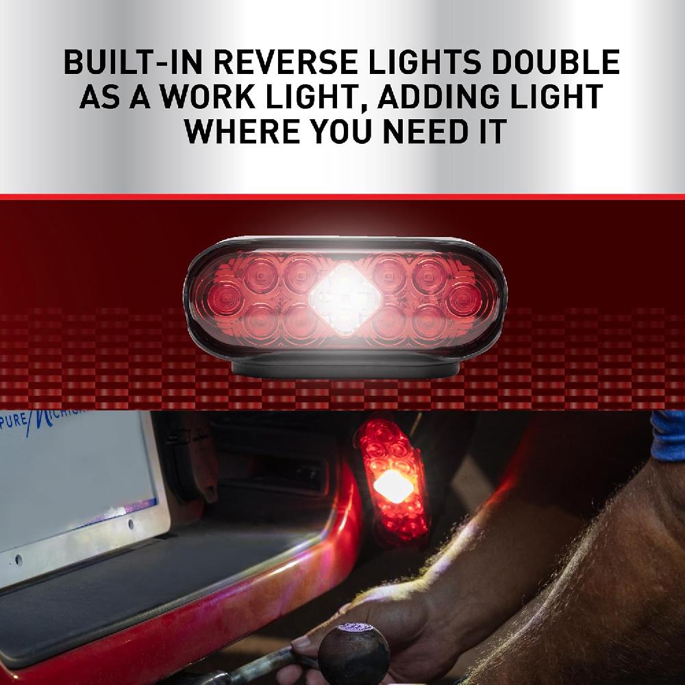 Luz de remolque LED inalámbrica Hopkins C6305 Mag con luz de reversa, operación inalámbrica hasta 65 pies, kit de 2 luces LED inalámbricas