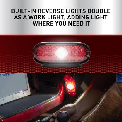 Luz de remolque LED inalámbrica Hopkins C6305 Mag con luz de reversa, operación inalámbrica hasta 65 pies, kit de 2 luces LED inalámbricas