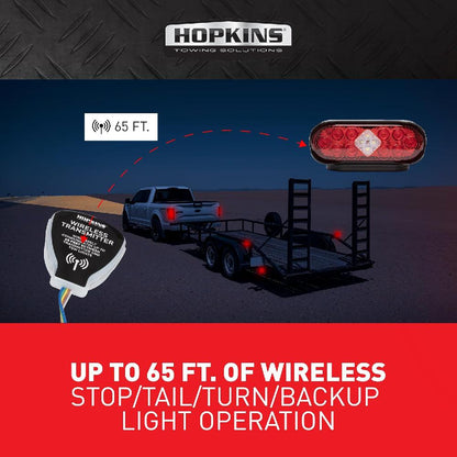 Luz de remolque LED inalámbrica Hopkins C6305 Mag con luz de reversa, operación inalámbrica hasta 65 pies, kit de 2 luces LED inalámbricas