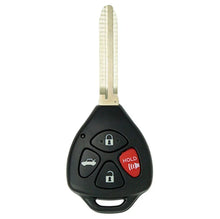 Llave Control Toyota Corolla  2008-2012 / 89070-06231 / Gq429T, Hyq12Bby / 315Mhz / 4 Botones Cajuela  / G Chip / Sin Logo