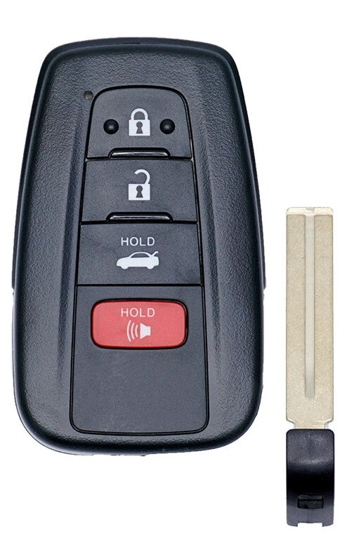 Llave Control Presencia 2019-2021 Toyota Corolla / 4 Botones / 312/314Mhz /With Keyless / 4A / Hyq14Fbn, 231451-2000, 8990H-02030, 8990H02030, 8990H-12010, 8990H12010 / Sin Logo