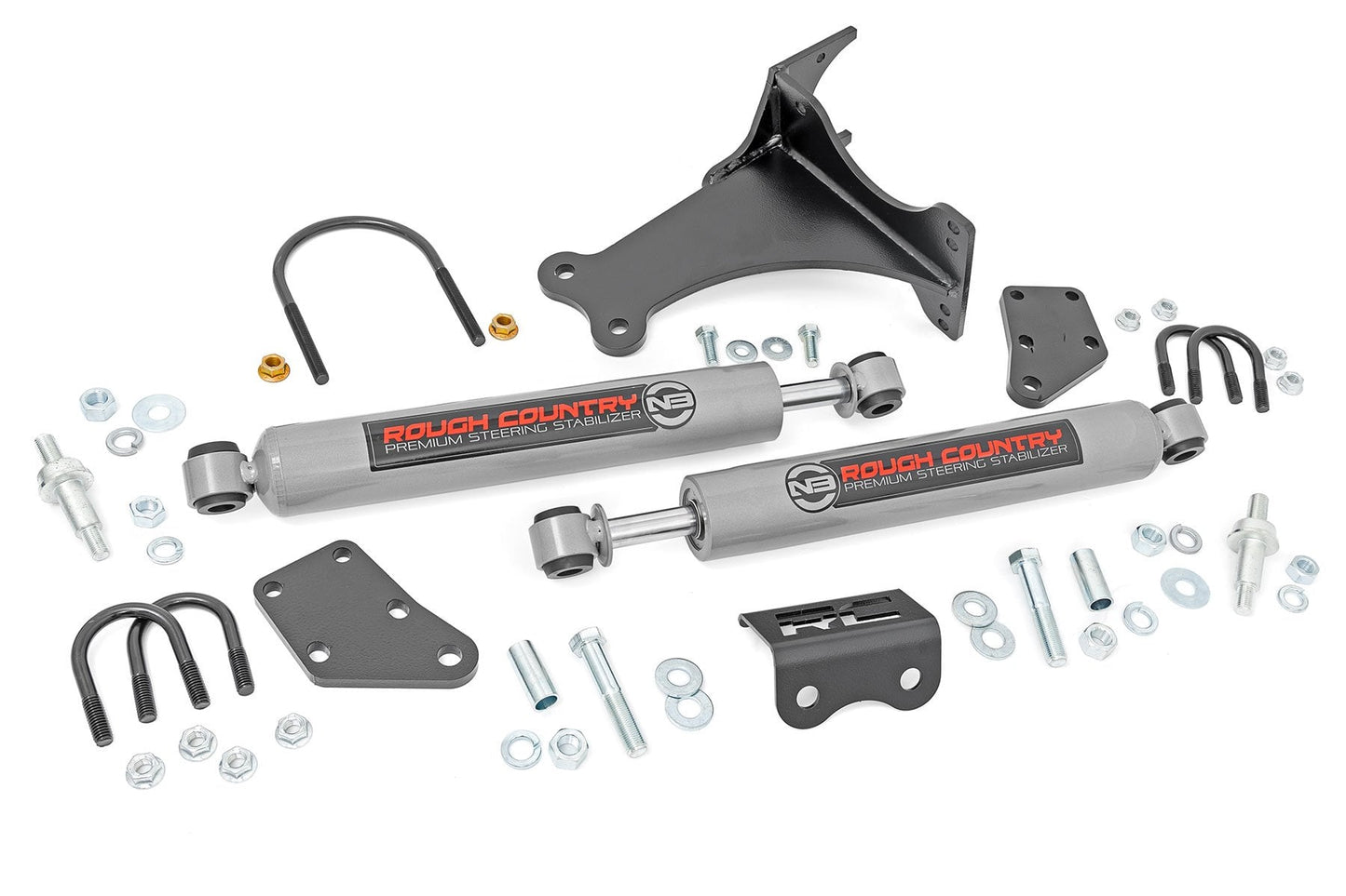 Rough Country N3 Dual Steering Stabilizer For 05-22 Ford Super Duty - 8749130